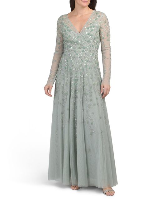 marshalls evening dresses Strapless Mixed Media 3d Motif Gown | Formal Women's Formal Dresses | Floral,