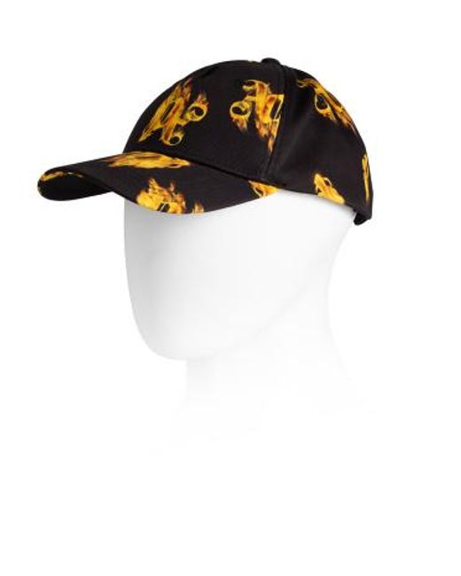 MARSHALLS Black All Over Burning Monogram Baseball Cap For for men