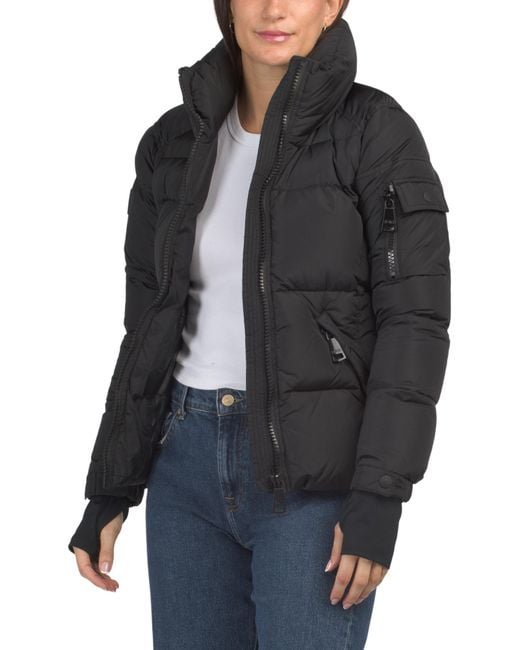 MARSHALLS Black Matte Down Puffer Jacket For