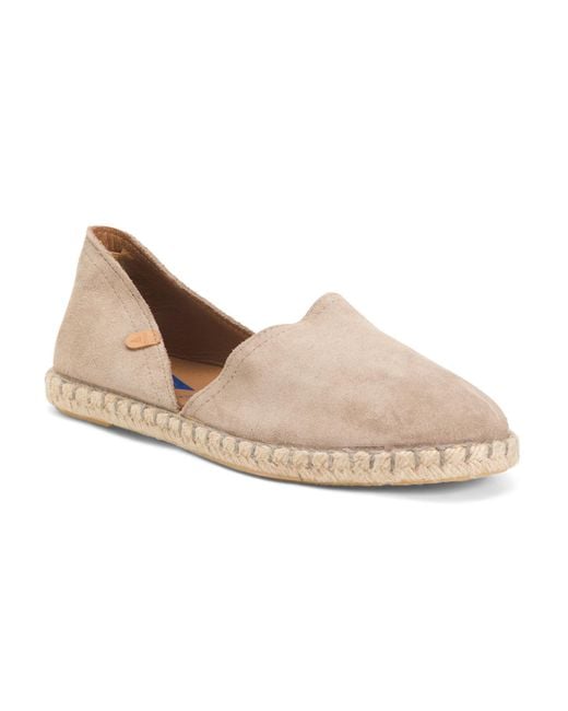 MARSHALLS Natural Suede Flat Espadrilles For