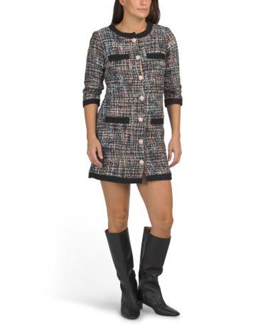MARSHALLS Gray Mini Shift Dress For