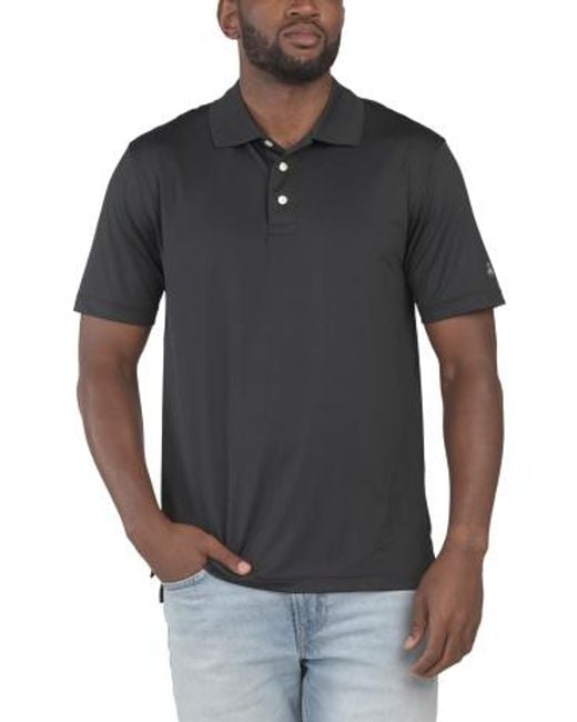 MARSHALLS Black Solid Performance Polo T-Shirt For for men