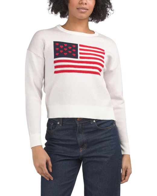 MARSHALLS White Flag Sweater For