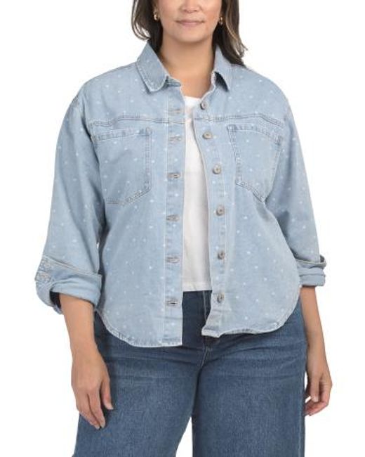 MARSHALLS Blue Plus Star Shacket For