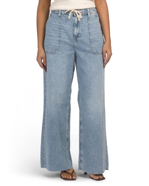 MARSHALLS Blue Pull On Jeans With Patch Pockets For