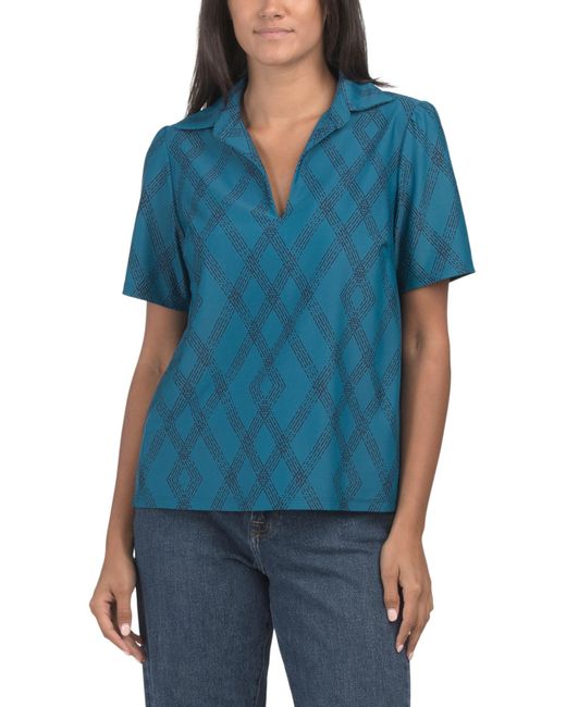 MARSHALLS Blue Imogene Top For
