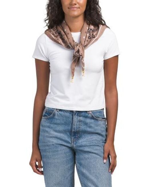 MARSHALLS Blue Square Scarf