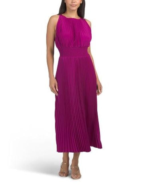 marshalls purple dress Marshalls Satin Pleated Midi Dress For in Purple