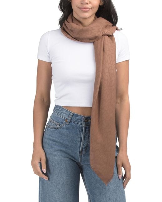 MARSHALLS White Embossed Scarf For