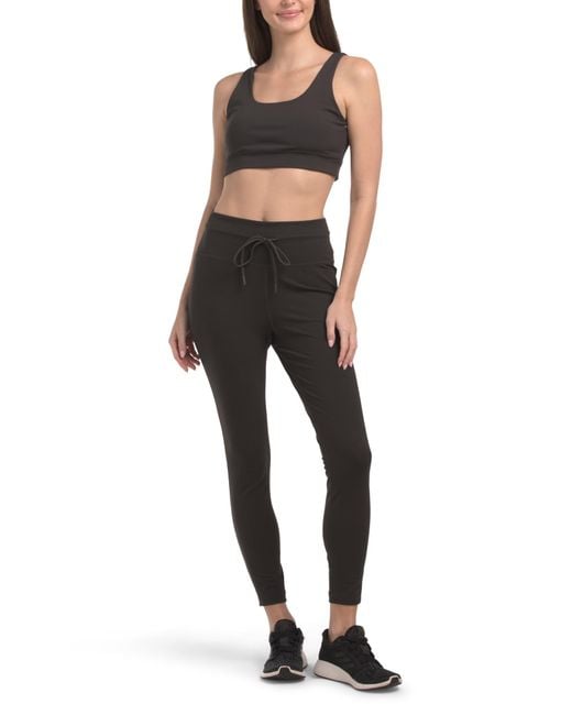 MARSHALLS Black 2Pc Active Set With Drawstring Leggings For