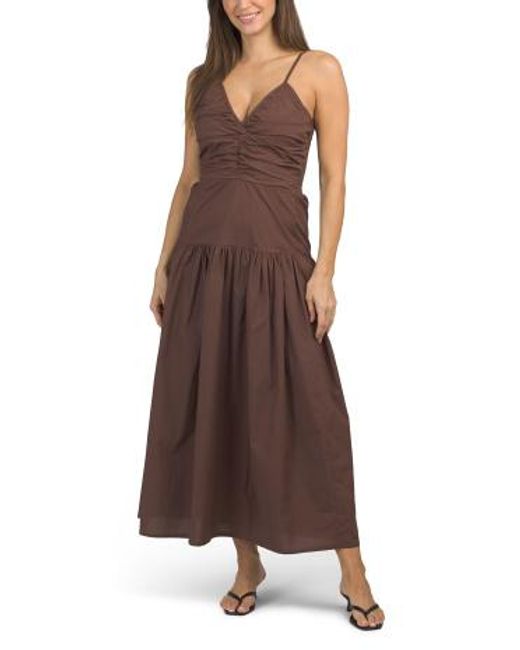 brown dress marshalls Ruched Low Waist Maxi For in Polyester/spandex global-updated_at-05/01/2025 08:38 Guizio Victoire Dress Black Size:XXL-42