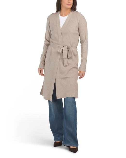 MARSHALLS Natural Belted Sweater Duster