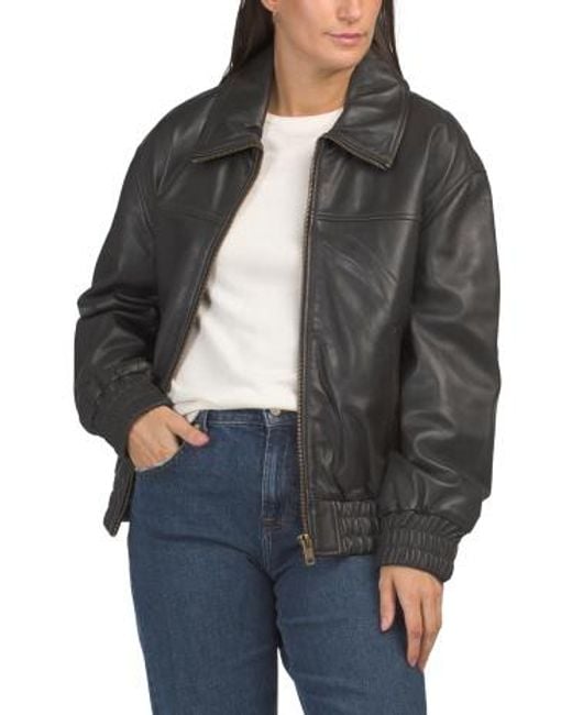 MARSHALLS Gray Leather Murphy Jacket For
