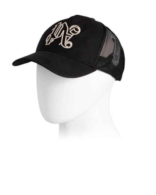 MARSHALLS Black Monogram Trucker Hat For for men