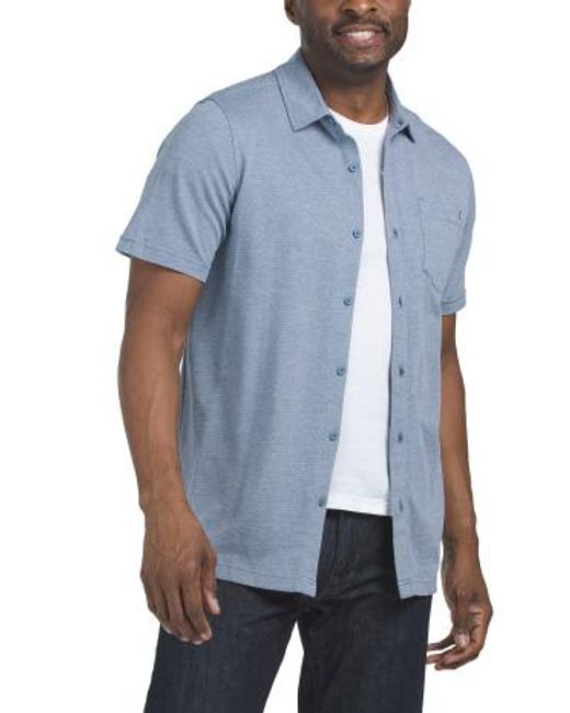 Marshalls Button Up Polo T-Shirt For in Blue for Men | Lyst