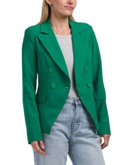 MARSHALLS Green Double Breasted Blazer For