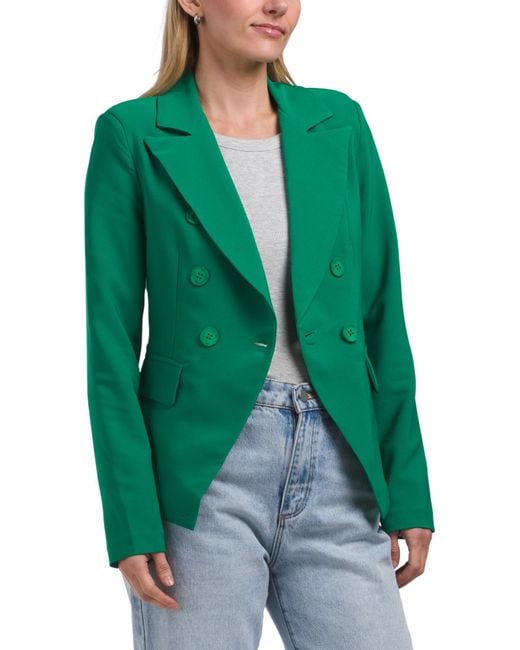 MARSHALLS Green Double Breasted Blazer For