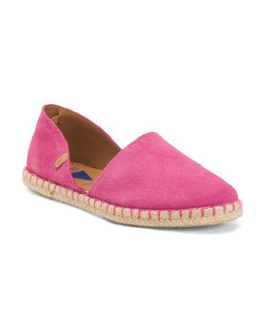 MARSHALLS Pink Suede Espadrilles For