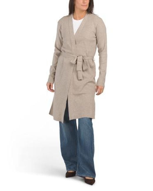 MARSHALLS Natural Belted Sweater Duster