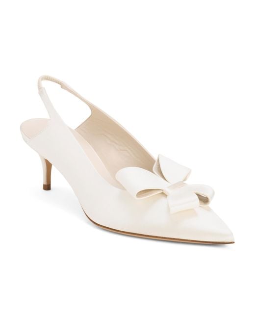 MARSHALLS White Varda Slingback Heels For