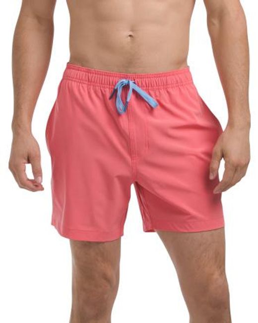 MARSHALLS Red Solid Swim 2.0 Trunks For for men