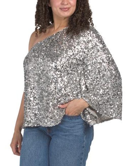 MARSHALLS Gray Morgan Top For