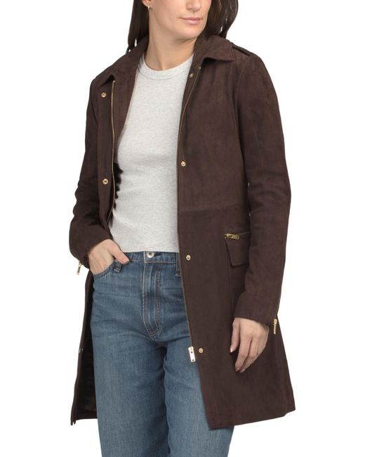 MARSHALLS Brown Suede Evie Jacket For
