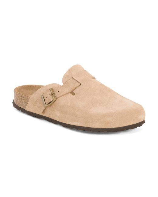 MARSHALLS White Suede Clogs For for men