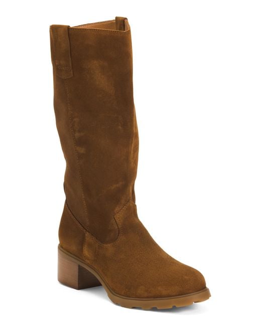 MARSHALLS Brown Suede Tallow Boots For