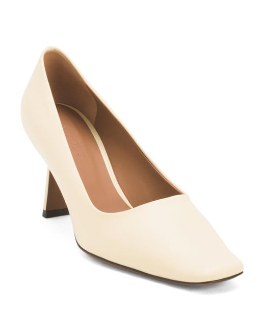 MARSHALLS White Leather Doritis Pumps For