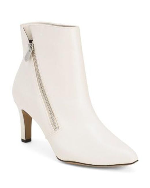 MARSHALLS White Sondy Side Zip Booties For