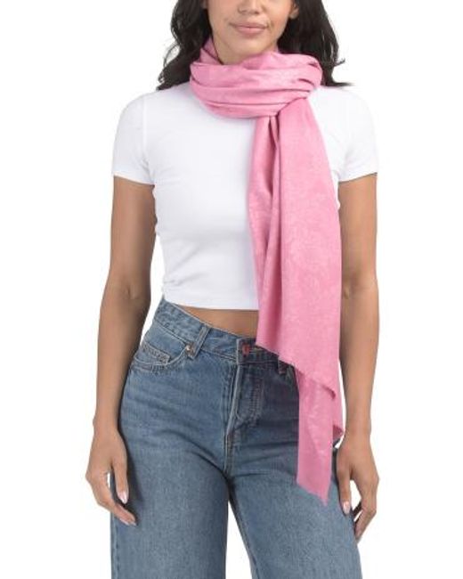 MARSHALLS Blue Embossed Scarf For