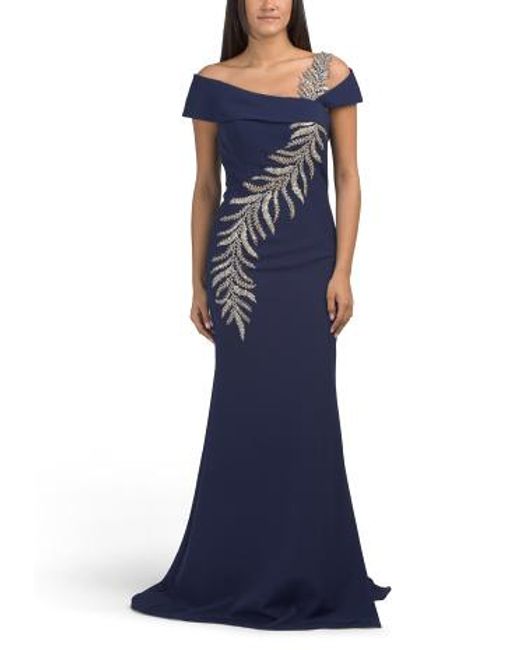 Marshalls Women's Blue Short Sleeve Sequin And Bead Embellished Gown For - www.benaras.co Marshalls Women's Blue Short Sleeve Sequin And Bead Embellished Gown For - www.benaras.co
