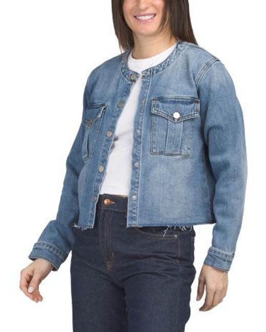 MARSHALLS Blue Crew Neck Jean Jacket For