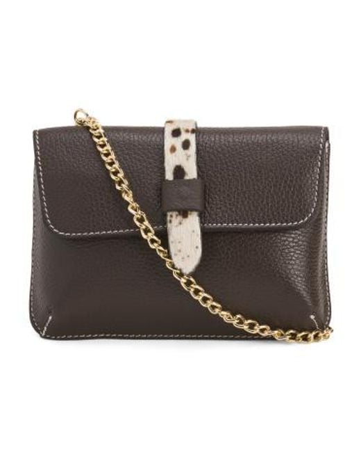 MARSHALLS Metallic Leather Pouch With Tab For