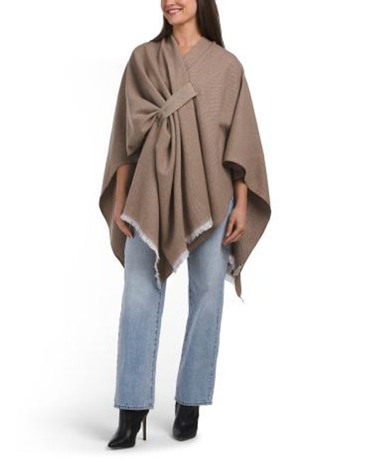 MARSHALLS Brown Solid Ruana For