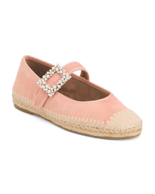 MARSHALLS Pink Suede Java Comfort Flats For