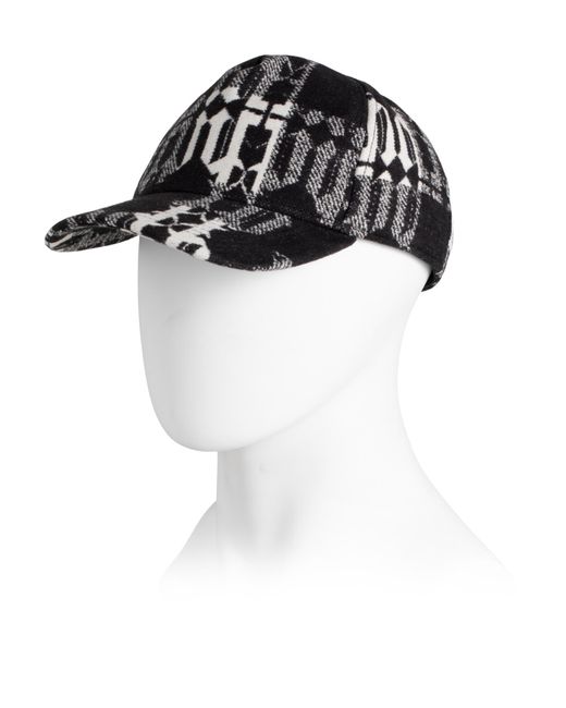 MARSHALLS Black Monogram Jacquard Baseball Cap For for men