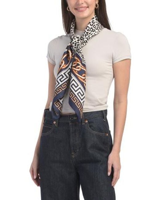 MARSHALLS Blue Printed Scarf