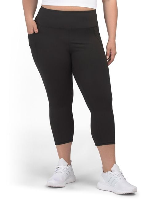 MARSHALLS Black Plus Capris With Side Pockets For