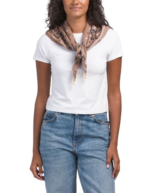 MARSHALLS Blue Square Scarf