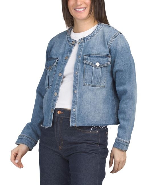 MARSHALLS Blue Crew Neck Jean Jacket For