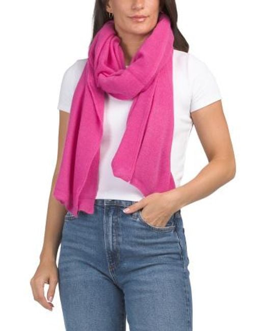 MARSHALLS Pink Cashmere Wrap Scarf For