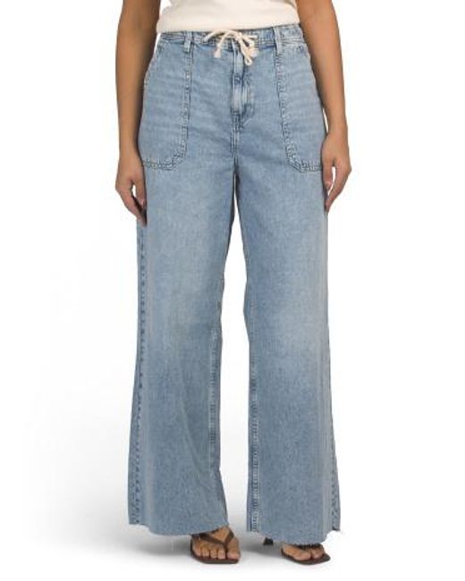 MARSHALLS Blue Pull On Jeans With Patch Pockets For