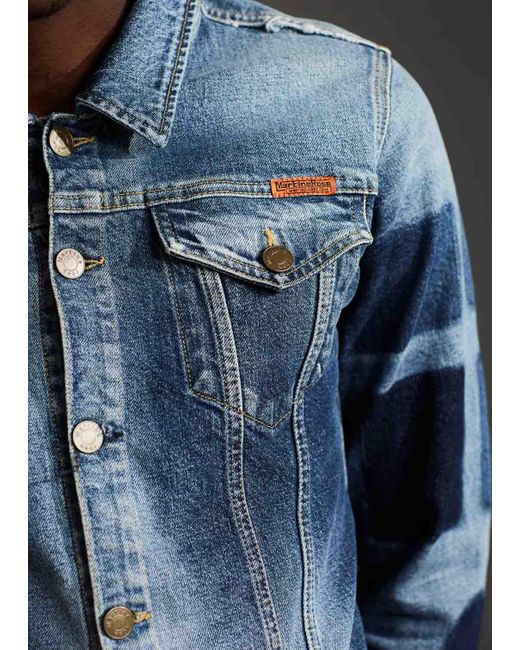 Martine Rose Stretch Denim Shirt in Black | Lyst