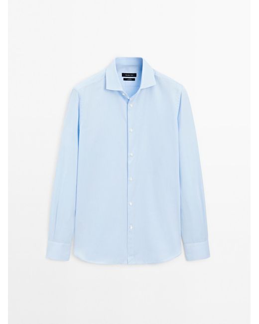 MASSIMO DUTTI Overhemd Met Fijne Strepen Slim Fit in het Blue voor heren