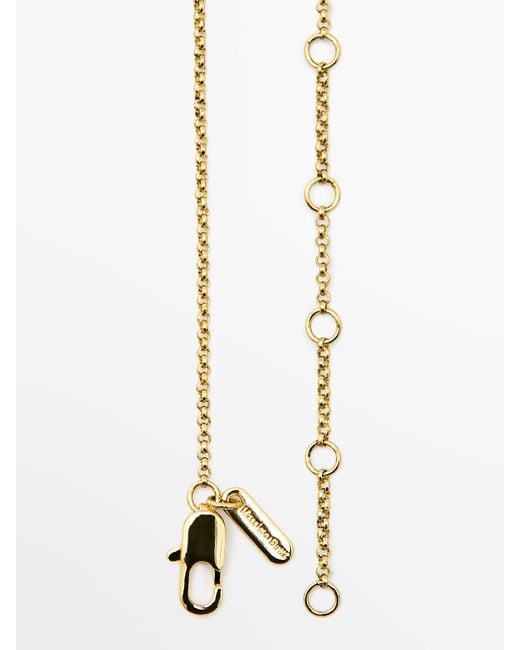 Collar Cadena Bolas MASSIMO DUTTI de color Metallic