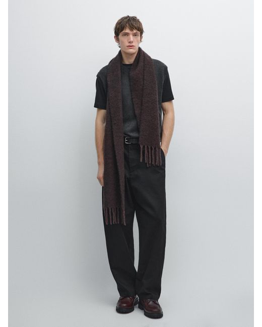 MASSIMO DUTTI Multicolor Wool Blend V-Neck Vest for men