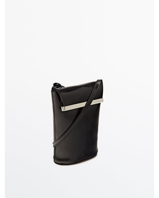 MASSIMO DUTTI Leather Mini Crossbody Bag Limited Edition in Black Lyst