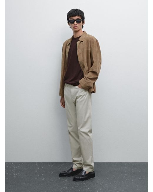 Pantalón Tejanero Slim Fit Estructura Ligera MASSIMO DUTTI de